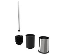 Tiger Vrijstaande Toiletborstel met Houder Colar RVS Gepolijst - thumbnail