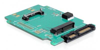 Delock Adapter Serieel [1x SATA - 1x mSATA] Groen