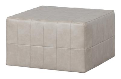 WOOOD Poef 'Patchwork' Lederlook, kleur Naturel WOOOD Poef 'Patchwork' Lederlook, kleur Naturel