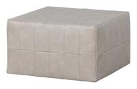 WOOOD Poef 'Patchwork' Lederlook, kleur Naturel - thumbnail