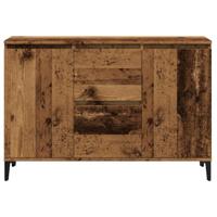 Dressoir 102x35x70 cm bewerkt hout oud houtkleurig - thumbnail