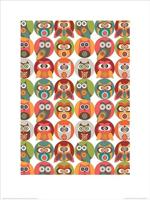 Kunstdruk Valentina Ramos - Owls Family 30x40cm - thumbnail