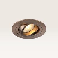 Inbouwspot Ovaro caramello - Diameter 92mm - Plat - GU10-fitting - IP20 voor binnen - Bruin - Met doorlusbedrading - thumbnail