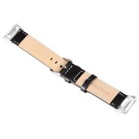 Fitbit Charge 5 & 6 bandje - Echt leer - Zwart - thumbnail