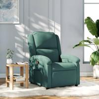 Fauteuil verstelbaar fluweel donkergroen - thumbnail
