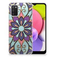 Samsung Galaxy A03S | TPU Case | Purple Flower - thumbnail