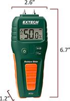 Extech MO50 Materiaalvochtmeter Meetbereik bouwvochtigheid 1.5 tot 33 %Vol. Meetbereik houtvochtigheid (bereik) 5 tot 50 %Vol. - thumbnail