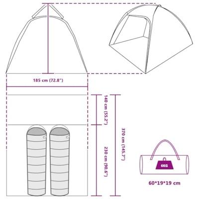 Tent met dak Grijs en Oranje Large Polyester en glasvezel Tent met dak Grijs en Oranje Large Polyester en glasvezel