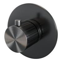 Brauer Stripe losse inbouwthermostaat met in- en afbouwdelen gunmetal geborsteld PVD - thumbnail