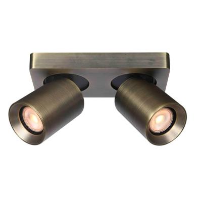 Artdelight PlafondlampMegano 2-lichts antiek brons - PL MEGANO2 AB