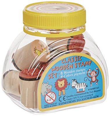 Goki houten stempelset - wilde dieren