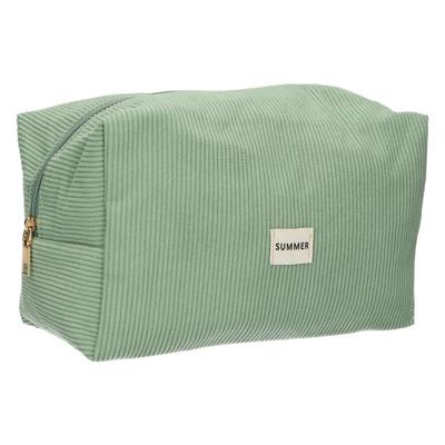 Traveller Toilettas rib waterdicht mintgroen 24,5cm x 18,5cm