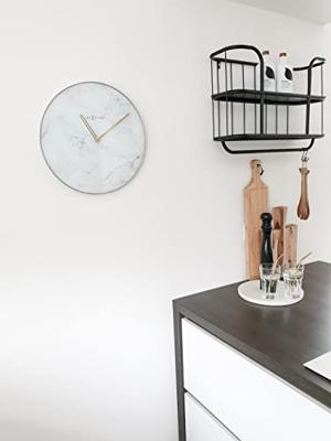 NeXtime ne-8189wi wandklok marble ø 40 cm wit
