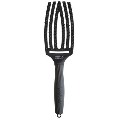 Olivia Garden Fingerbrush Double Bristles Black M