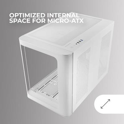 ATX Semi-toren BehuizingMars Gaming MCFUSIONMW Wit