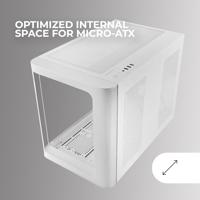 ATX Semi-toren BehuizingMars Gaming MCFUSIONMW Wit - thumbnail