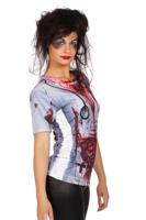 Shirt met print bloody nurse - thumbnail