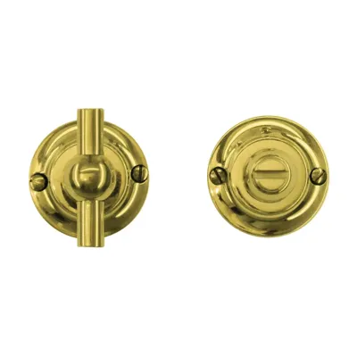 Hdd Pro WC Garnituur Rond Retro 43 Mm Classic Petra Messing Gepolijst Niet Vernist