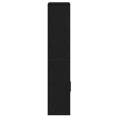 Boekenkast 60x24x120 cm bewerkt hout zwart eikenkleurig