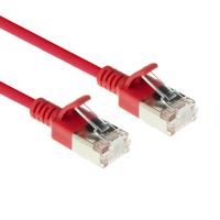ACT Rode 10 meter LSZH U/FTP CAT6A datacenter slimline patchkabel snagless met RJ45 connectoren - thumbnail