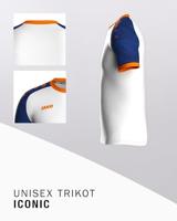 JAKO 4224 Shirt Iconic Km - Wit/Sportroyal/Fluo Oranje - M - thumbnail