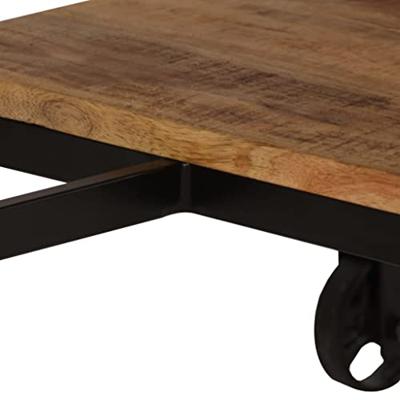 Bureau met inklapbaar krukje 115x50x76 cm massief mangohout