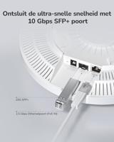 Cudy BE11000 Tri-Band Wi-Fi 7 draadloos toegangspunt, 1 x 10 GB SFP+-poort, 2.5G PoE-in, Cudy APP Control en Mesh, PoE/DC aangedreven, AP11000 - thumbnail