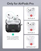 ESR voor AirPods Pro 2 hoes, MagSafe draadloos opladen, compatibel met AirPods Pro 2e generatie 2022/1e generatie 2019, magnetisch deksel, HaloLock Cyber Armor Tough Case voor AirPod Pro, zwart - thumbnail