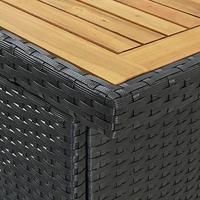 3-delige Barset poly rattan zwart - thumbnail