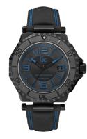 Guess horlogeband X79012G2S Leder Blauw + wit stiksel - thumbnail
