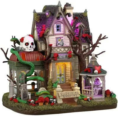 Lemax slithering gardens verlicht huisje Spooky Town 2024