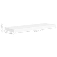 VidaXL Wandschappen zwevend 2 st 80x23,5x3,8 cm mdf wit - thumbnail