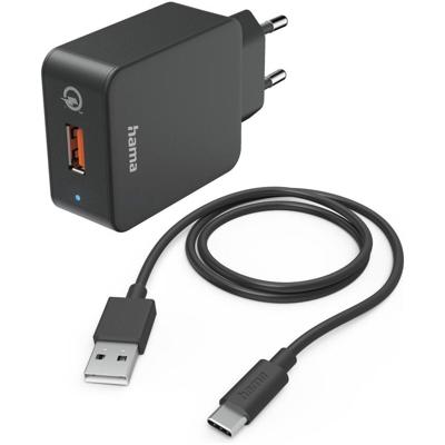 Hama USB-oplader 19.50 W 1x USB-C Zwart Binnen