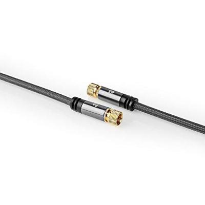 Satelliet- en Antennekabel | F Male - F Male | 5,0 m | Gun Metal Grey Satelliet- en Antennekabel | F Male - F Male | 5,0 m | Gun Metal Grey