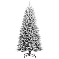 VidaXL Kunstkerstboom met sneeuw 120 cm pvc en pe - thumbnail