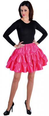 Volangen rok kort pink