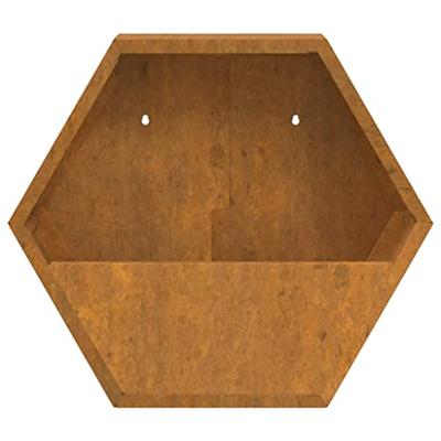 VidaXL Plantenbakken wandmontage 2 st 46x10x40 cm cortenstaal roestig