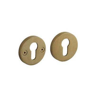 Cilinderrozetten éénzijdig verdekt ø55x8mm met nokken ø8mm PVD messing mat - thumbnail