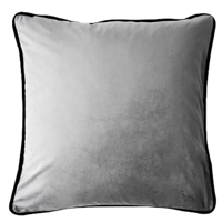 Sierkussen polyester - sierkussen Lux Velvet - sierkussen grijs 50x50 - thumbnail