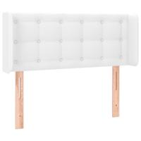 Hoofdbord met randen 103x16x78/88 cm kunstleer wit - thumbnail