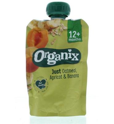 Organix Knijpfruit havermout, abrikoos, banaan 12M+ bio 100 Gram
