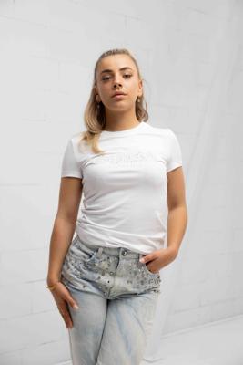 Guess Sangallo T-Shirt Dames Wit - Maat L - Kleur: Wit | Soccerfanshop