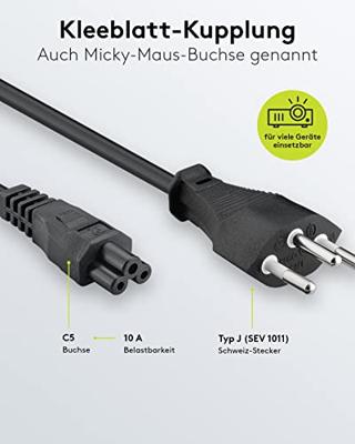 goobay Stroomkabel CH J-C5 kabel 1,8 meter