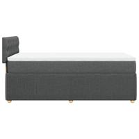 Boxspring met matras stof donkergrijs 90x200 cm - thumbnail