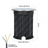 Maisy LED Grondspot - Dimbaar - Rond - Ø12cm - GU10 - 4 Watt 345 lumen - 2700K warm wit - RVS - IP67 waterdicht - Tuinspot - Oprit - thumbnail