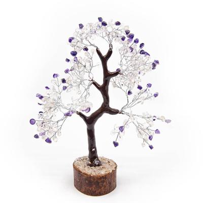 Edelsteenboom Amethist en Bergkristal (22 cm)