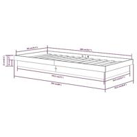 Bedframe massief hout 90x200 cm - thumbnail