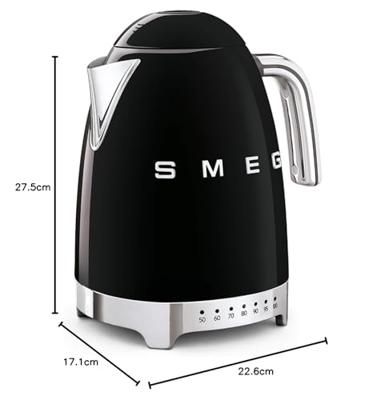 Smeg KLF04BLEU Jaren 50 variabele waterkoker, zwart - thumbnail