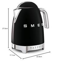 SMEG - Waterkoker - KLF04BLEU VariabeleWaterkoker Zwart - thumbnail