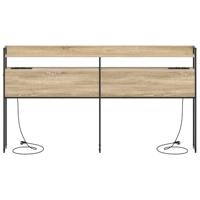 Opberghoofdbord met plank Sonoma eiken 180 cm Bewerkt hout - thumbnail